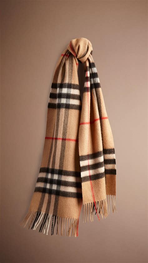 burberry beige heritage check scarf fringe wool lyst|Burberry Scarfs in Natural .